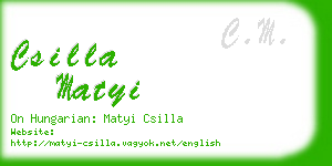 csilla matyi business card